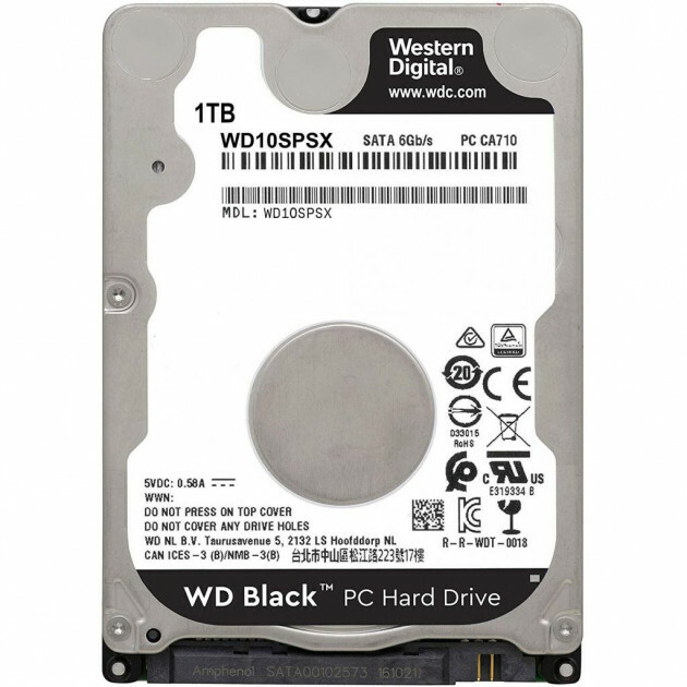 WesternDigital Black 1.0TB 2.5 HDD 7200 / WD10SPSX /