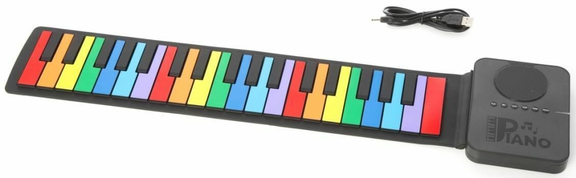 Helmet Bluetooth Roll up Piano 37 Colored keys