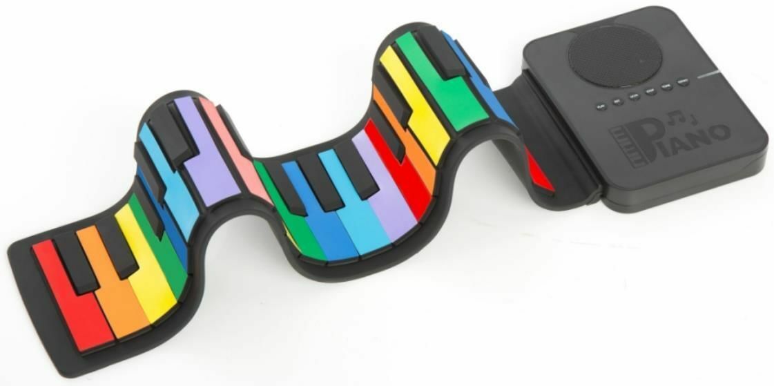 Helmet Bluetooth Roll up Piano 37 Colored keys