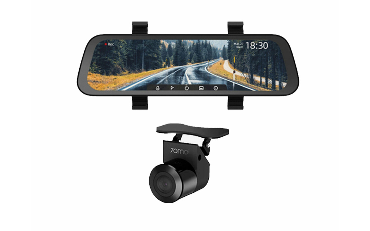 Xiaomi 70mai Rearview Dash Cam Wide Midrive D07 With Rearview Cam RC04 / Black