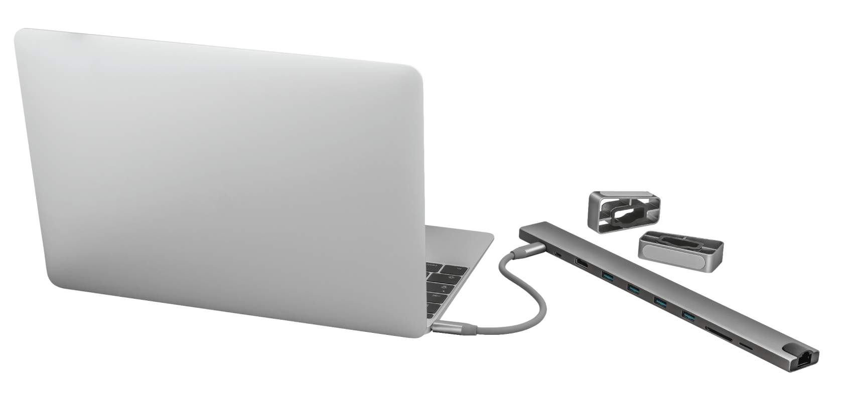 Trust Dalyx Aluminium 10-in-1 USB-C Multi-Port Docking Station / Grey