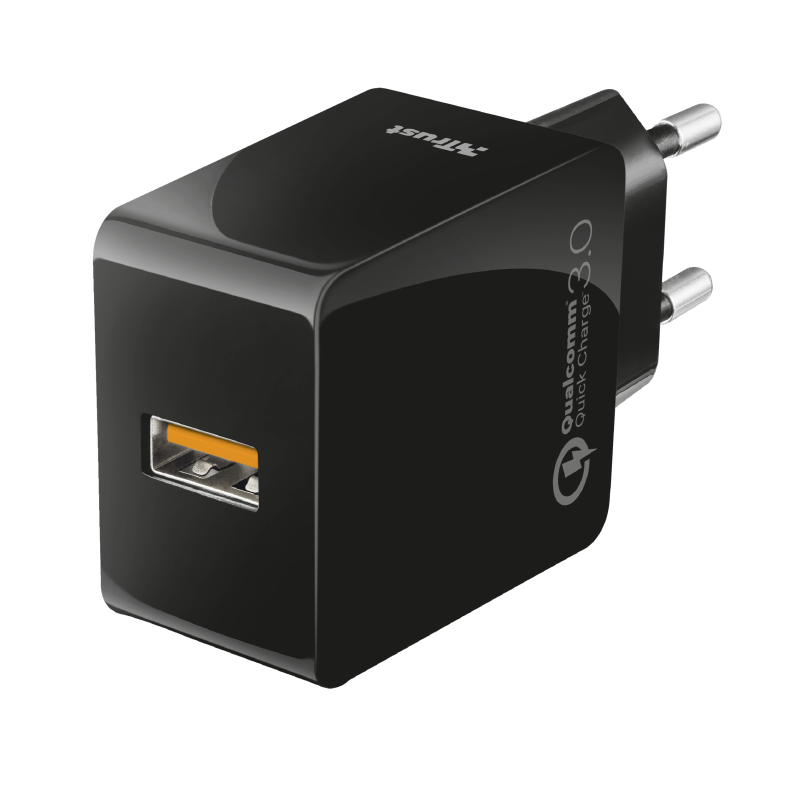 Trust 10W Ultra-Fast USB Wall Charger with QC3.0 / Black
