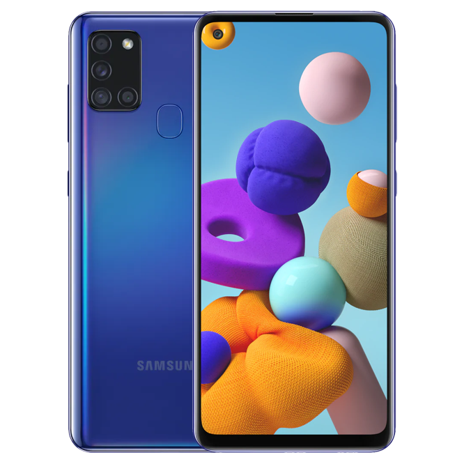 Samsung Galaxy A21s / 6.5" 720x1600 PLS / Exynos 850 / 4GB / 64GB / 5000mAh / Blue