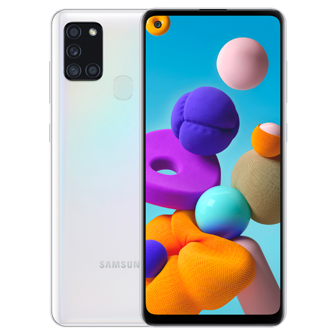 Samsung Galaxy A21s / 6.5" 720x1600 PLS / Exynos 850 / 4GB / 64GB / 5000mAh / White