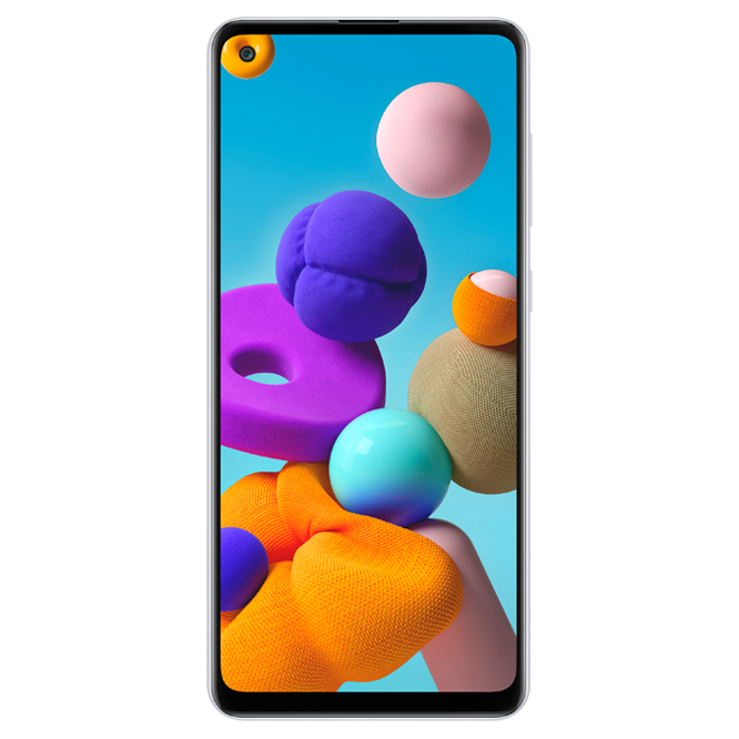 Samsung Galaxy A21s / 6.5" 720x1600 PLS / Exynos 850 / 4GB / 64GB / 5000mAh / White