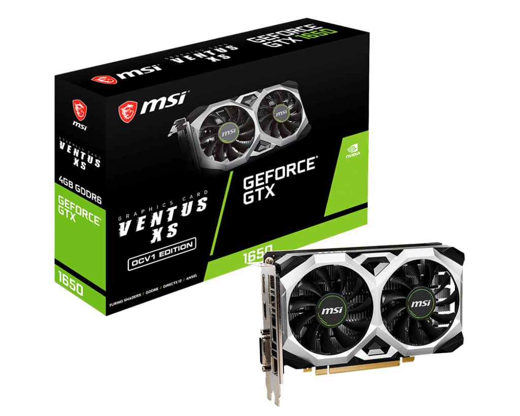 MSI GeForce GTX 1650 D6 VENTUS XS 4G OCV1 4GB GDDR6 128Bit