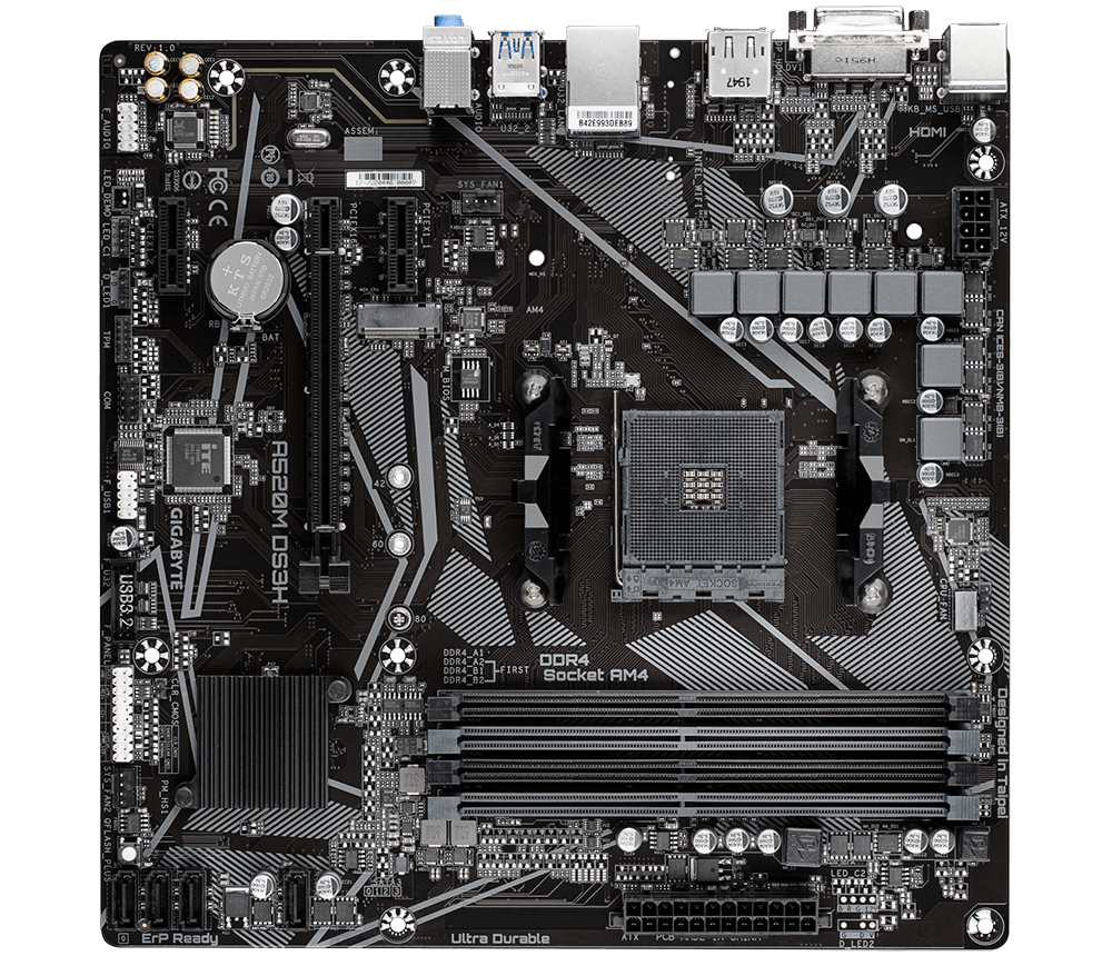 GIGABYTE GA-A520M-DS3H / mATX Socket AM4 Dual 4xDDR4-4733
