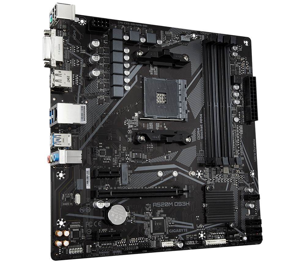 GIGABYTE GA-A520M-DS3H / mATX Socket AM4 Dual 4xDDR4-4733