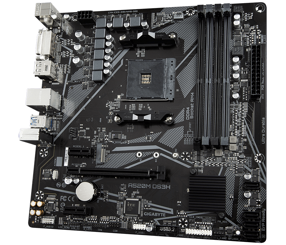 GIGABYTE GA-A520M-DS3H / mATX Socket AM4 Dual 4xDDR4-4733