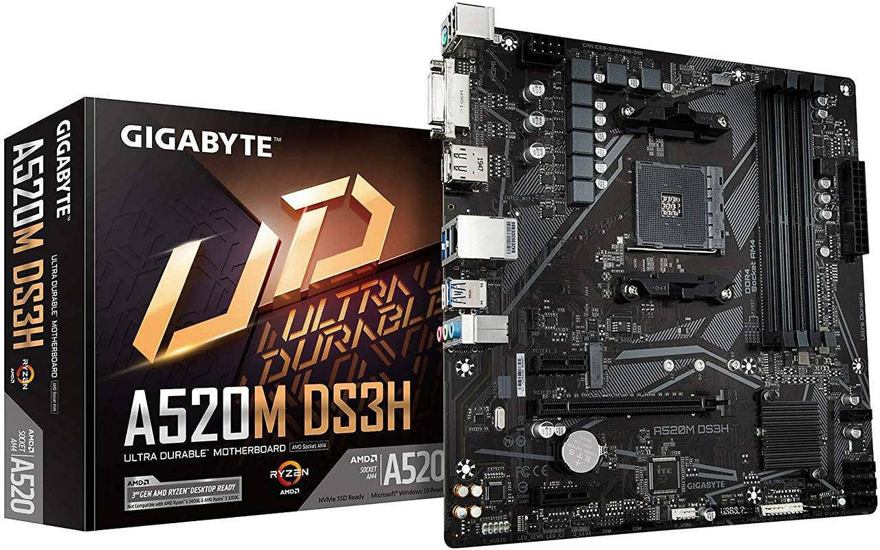 GIGABYTE GA-A520M-DS3H / mATX Socket AM4 Dual 4xDDR4-4733