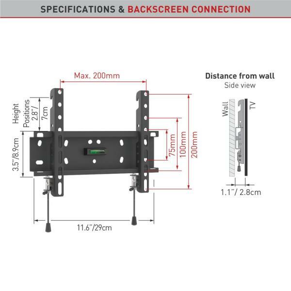 Barkan E20 / 13" - 43" Fixed / Black