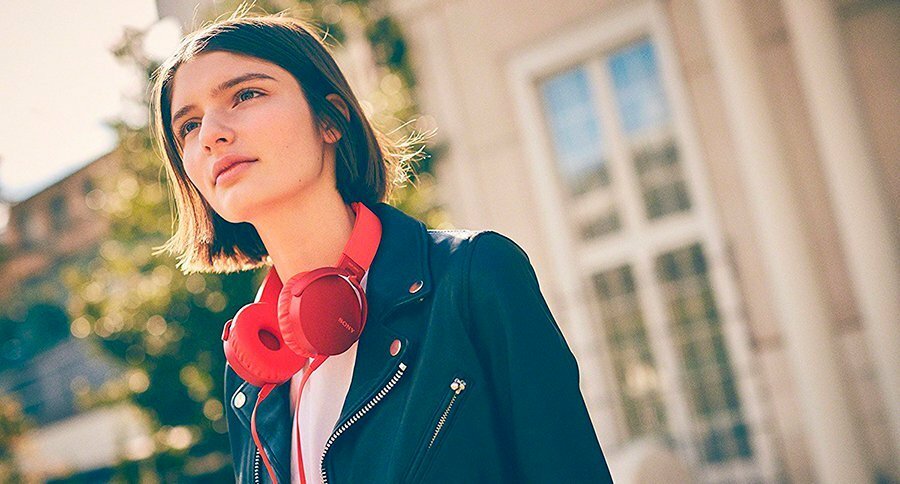 SONY MDR-XB550AP EXTRA BASS / Red