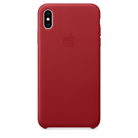 Apple Original iPhone XS Leather Case / Red
