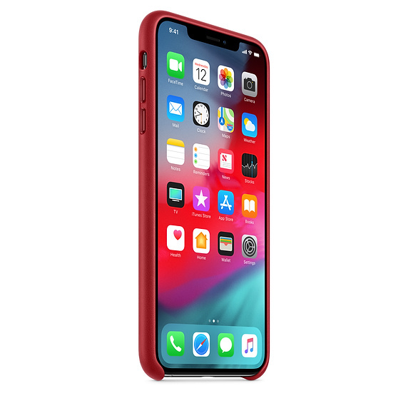 Apple Original iPhone XS Leather Case / Red