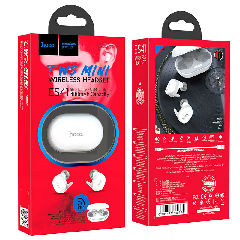 Hoco ES41 Clear sound TWS / White