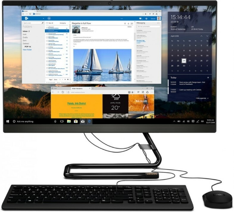 Lenovo IdeaCentre 3 22IMB05 / 21.5" FullHD WVA / Pentium G6400T / 8GB DDR4 / 256GB NVMe / No OS / Black