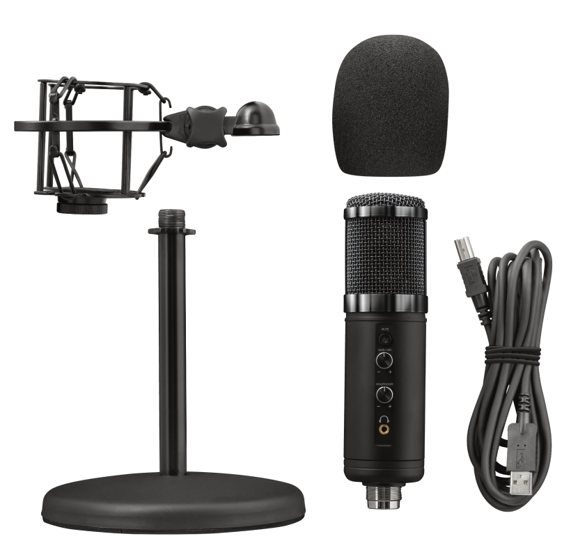 Trust Gaming GXT 256 Exxo USB Streaming Microphone / Black