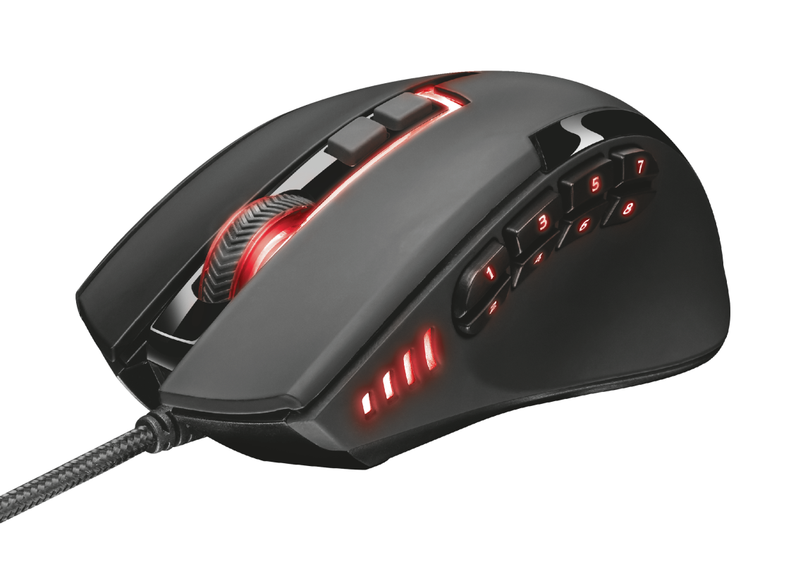 Trust Gaming GXT 164 Sikanda MMO Mouse / Black