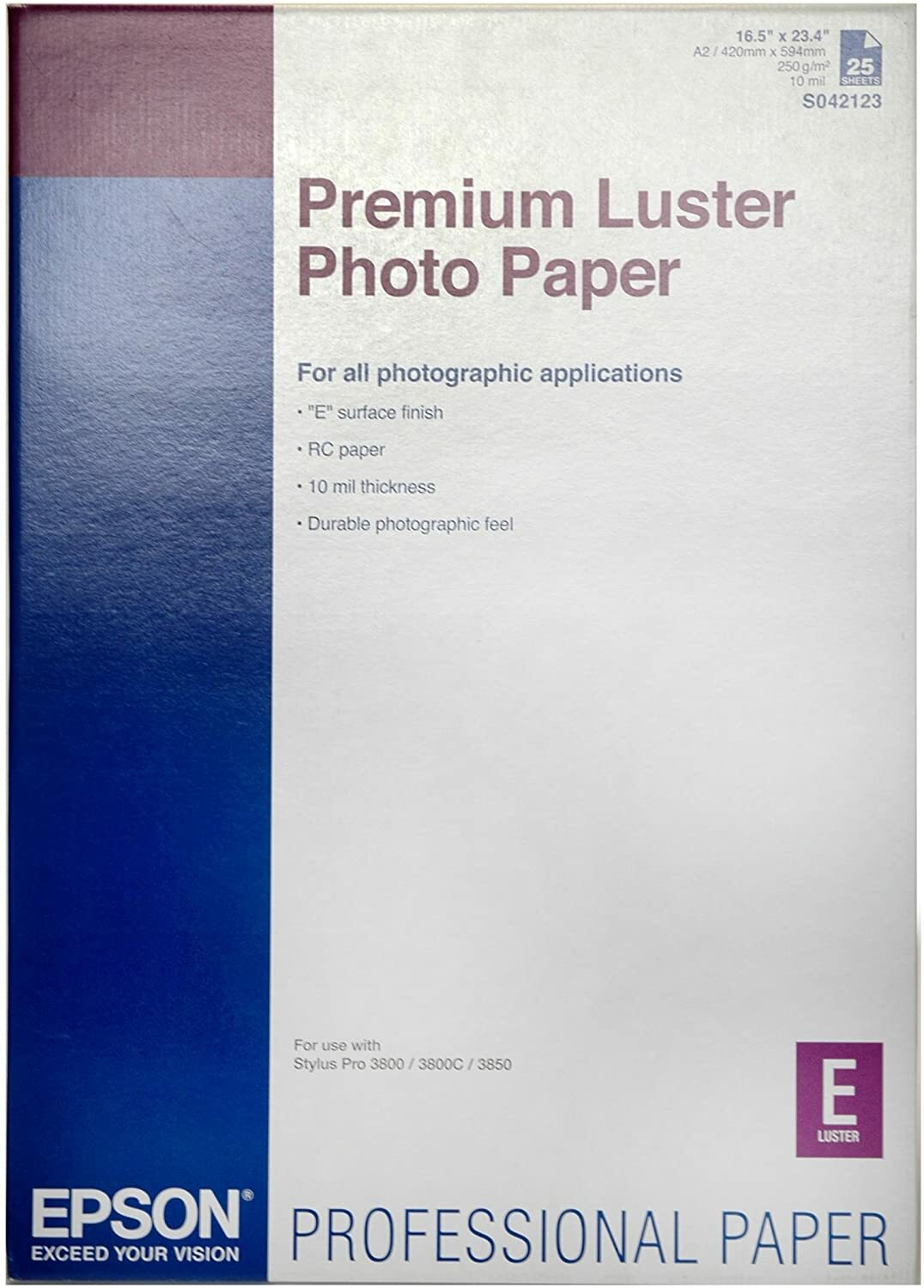 Epson Luster Photo Paper A2 250g 25p /