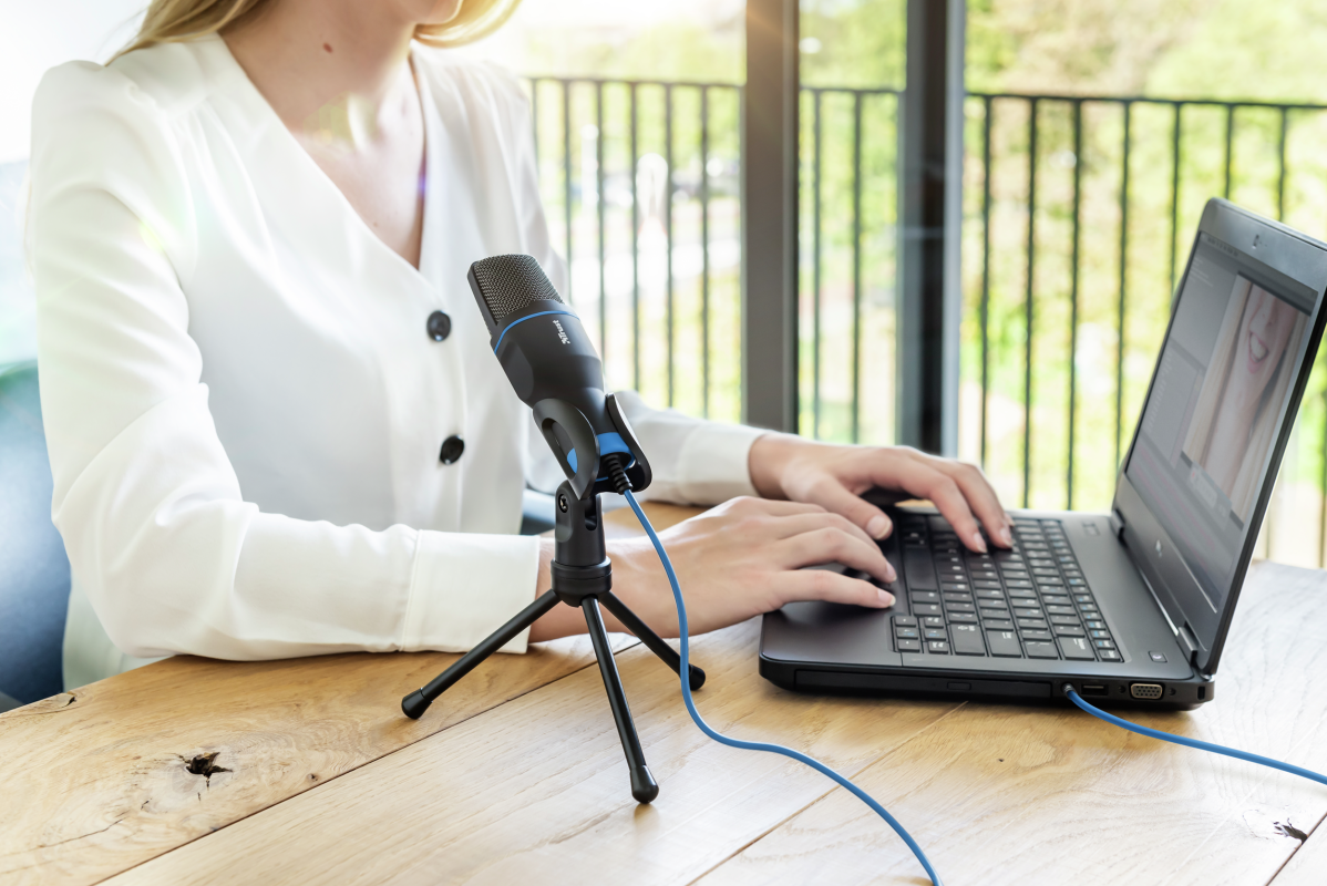 Trust Mico USB Microphone for PC and laptop / Black