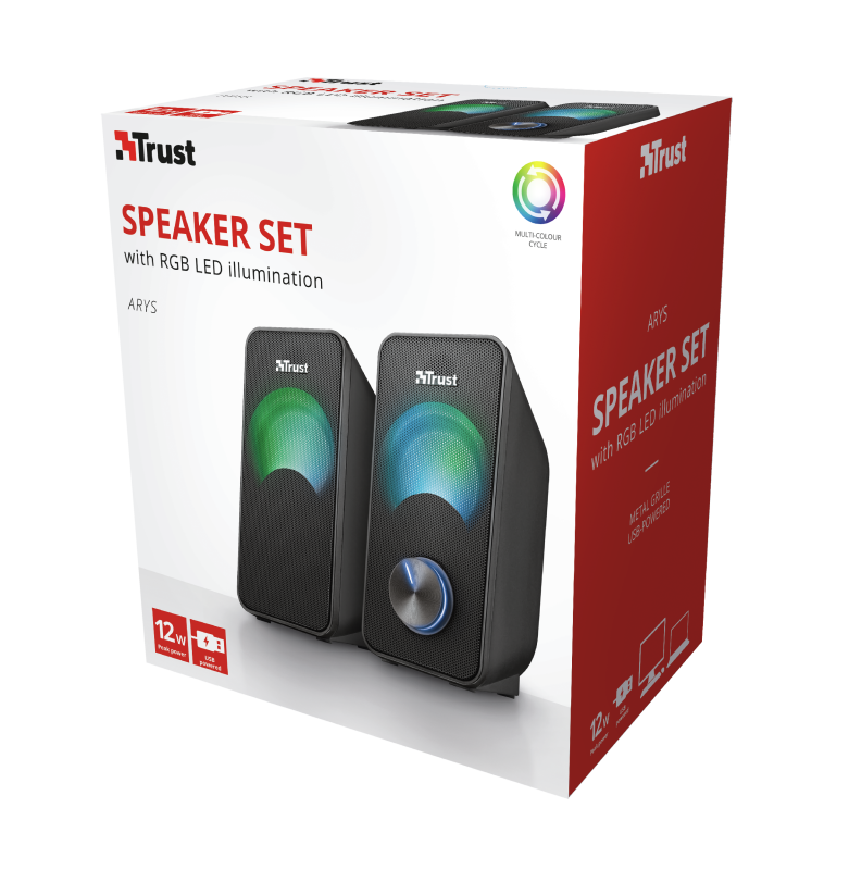 Trust Arys RGB Compact 2.0 12W / Black