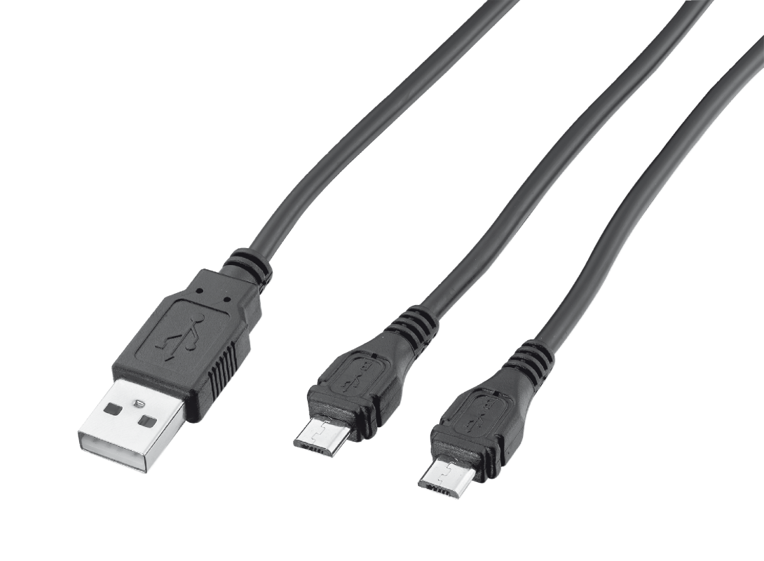 Trust GXT222 Duo Charge cable / Black
