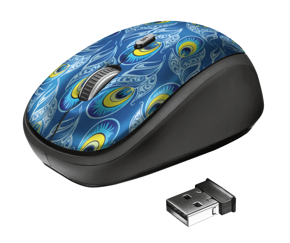 Trust Yvi Peacock Wireless Mouse / Blue