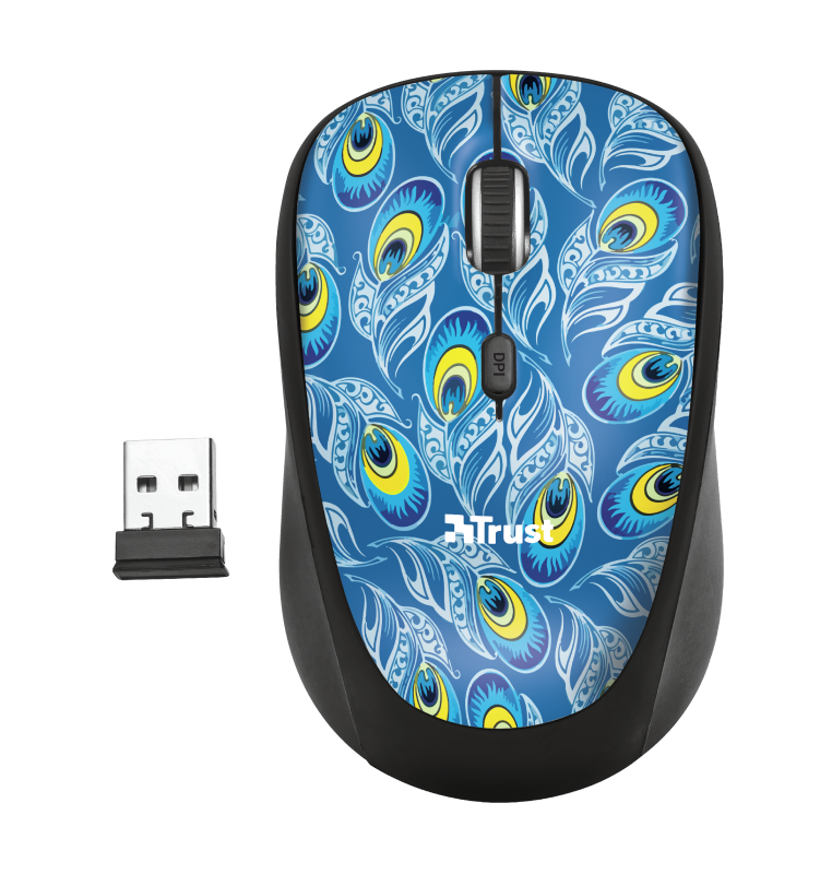 Trust Yvi Peacock Wireless Mouse / Blue