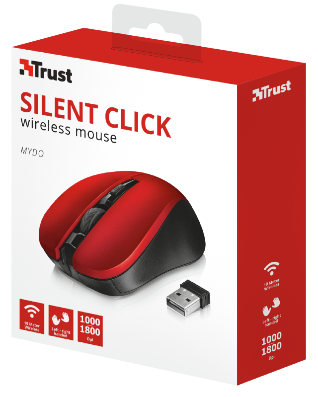 Trust Mydo Wireless Mouse / Red