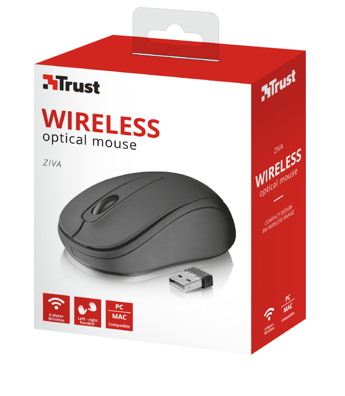 Trust Ziva Wireless Compact Mouse / Black