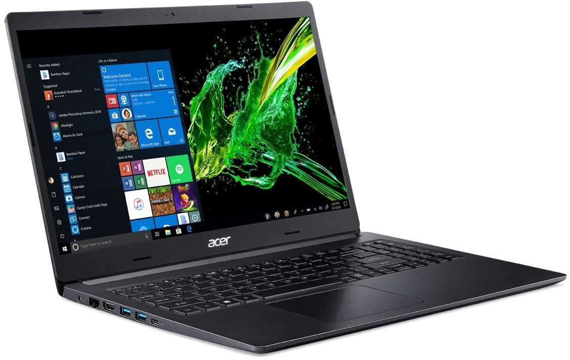 ACER Aspire A515-54G / 15.6" IPS FullHD / Intel Core i7-10510U / 8GB DDR4 / 256GB NVMe / GeForce MX250 2GB GDDR5 / Linux / Black