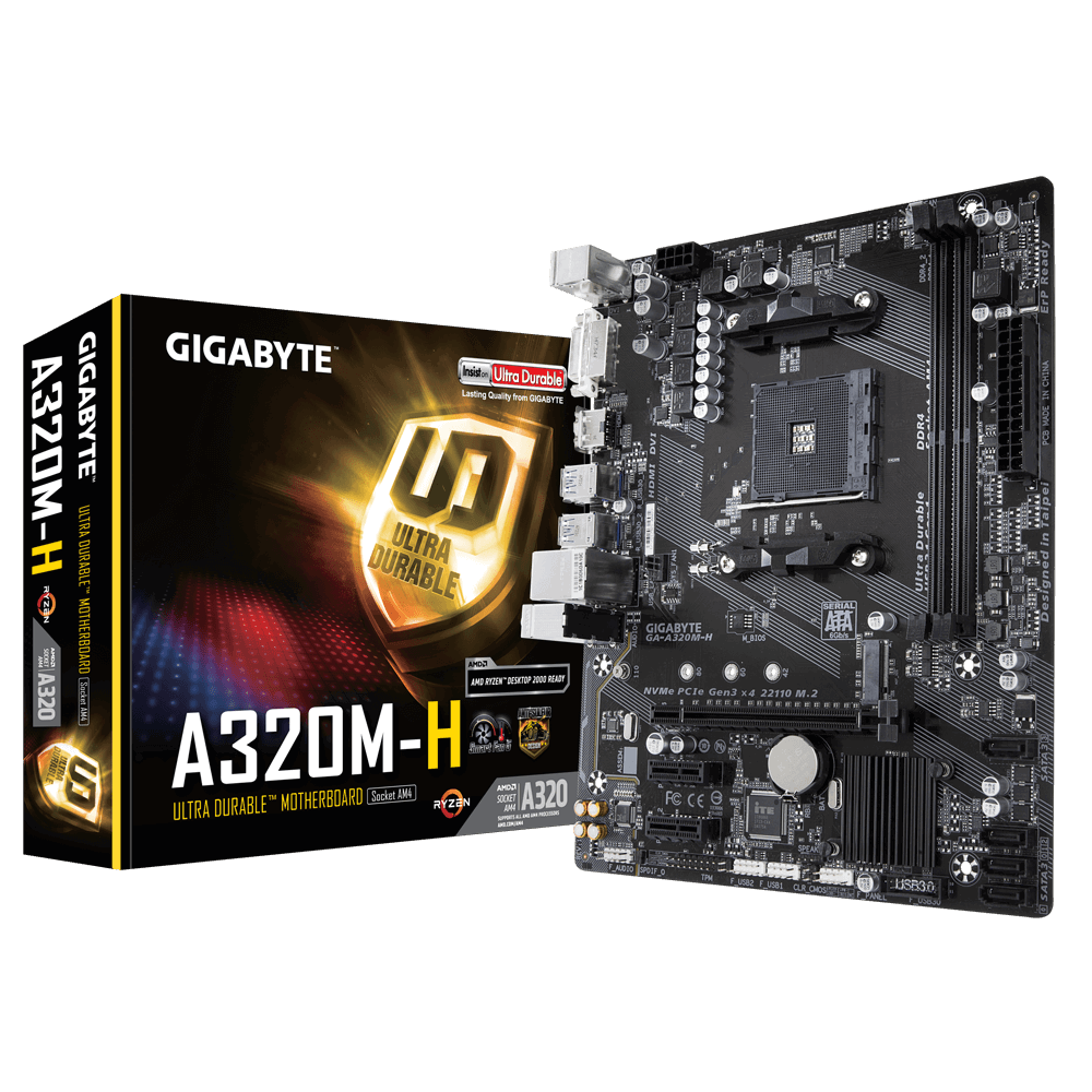 GIGABYTE A320M-H 2.0 mATX AM4 Socket