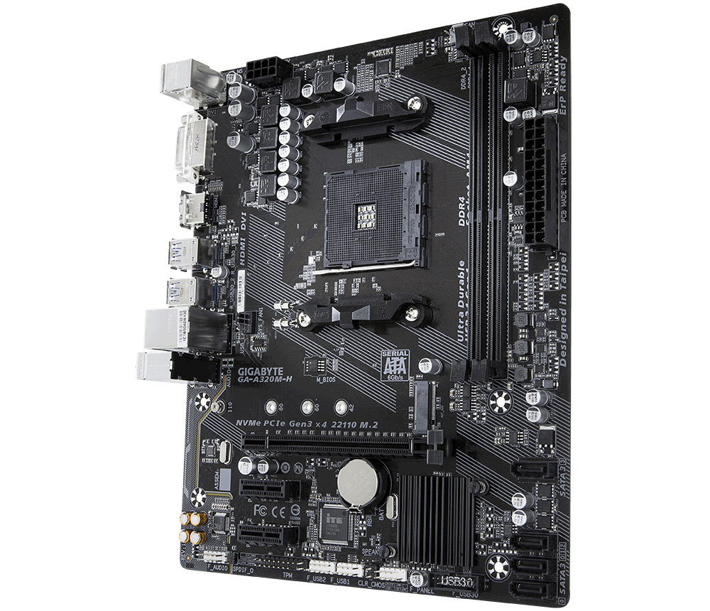 GIGABYTE A320M-H 2.0 mATX AM4 Socket