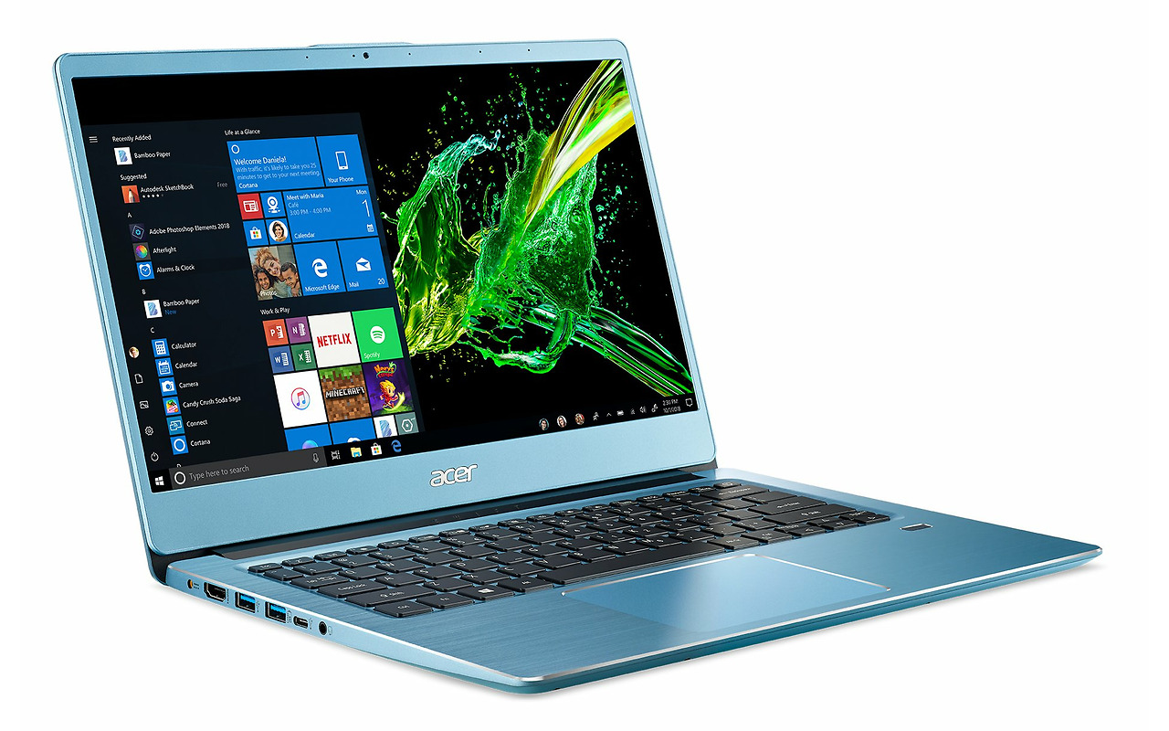 ACER Swift 3 SF314-41-R3PC / 14.0" IPS FullHD / AMD Ryzen 3 3200U / 8GB LPDDR4 / 256GB NVMe / Radeon Vega 3 Graphics / No OS / NX.HFEEU.007 / Blue