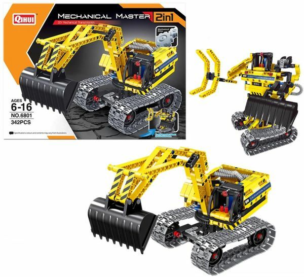 XTech 6801 Bricks: 2in1 Construction Excavator & Robot