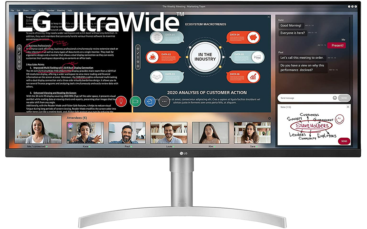 LG 34WN650 / 34" IPS 2560x1080 UWHD FreeSync / White