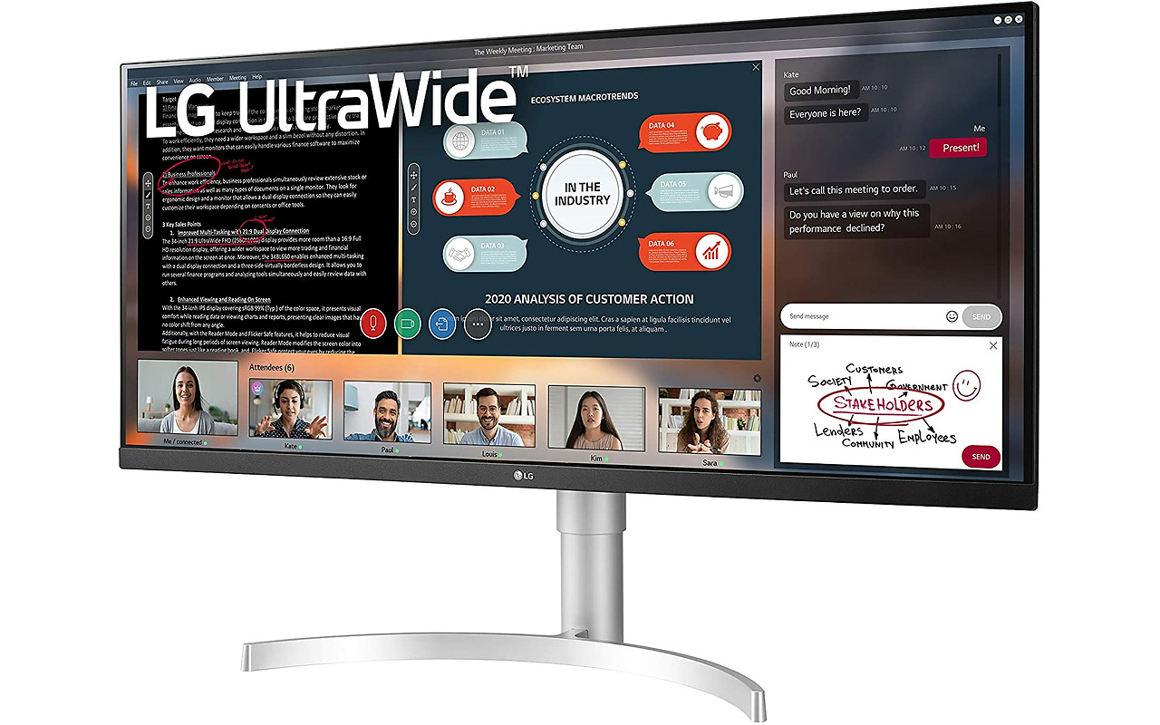 LG 34WN650 / 34" IPS 2560x1080 UWHD FreeSync / White