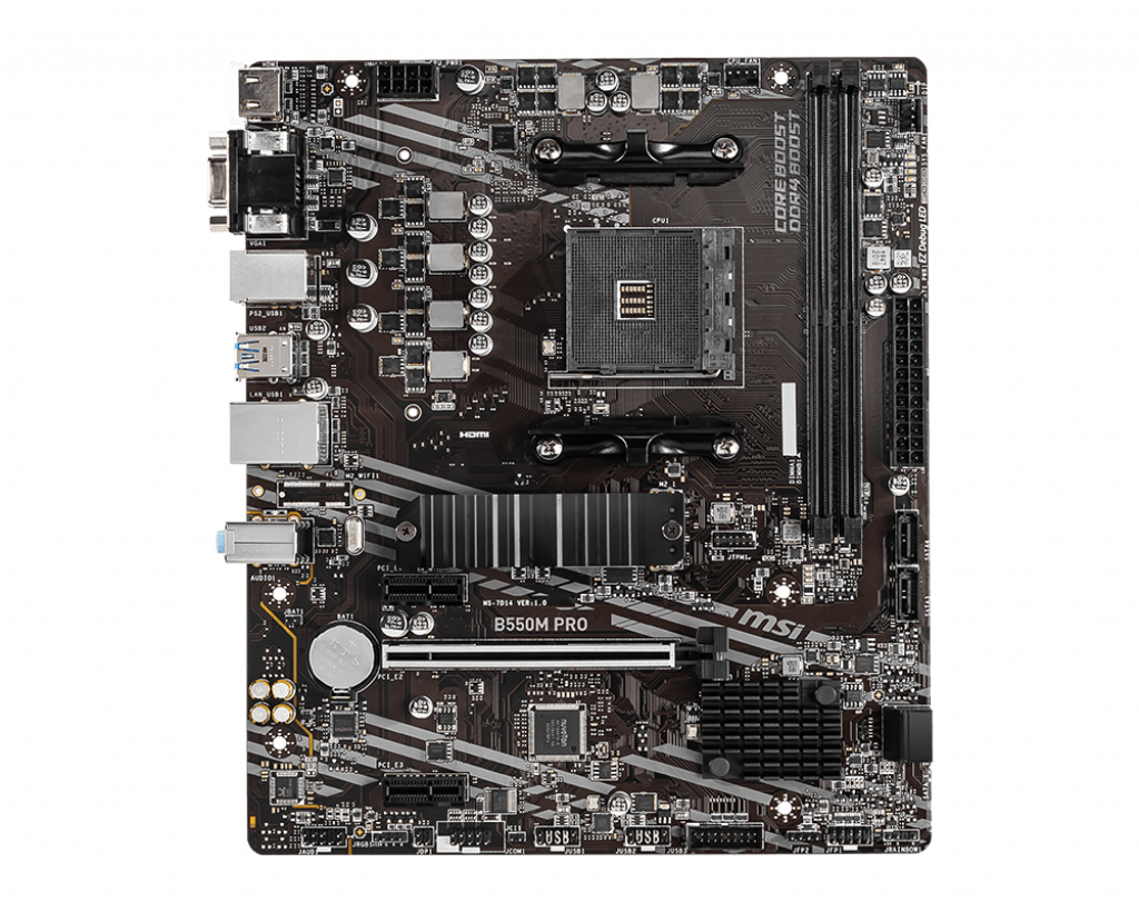 MSI B550M PRO mATX Socket AM4 Dual 2xDDR4-4600