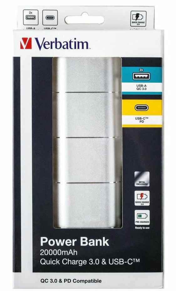 Verbatim 49574 20000mAh Power bank / Grey