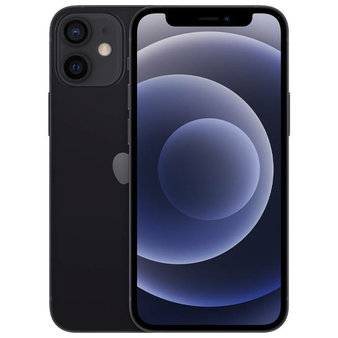 Apple iPhone 12 mini / 5.4" OLED 1080x2340 / A14 Bionic / 4Gb / 64Gb / 2227mAh / Black