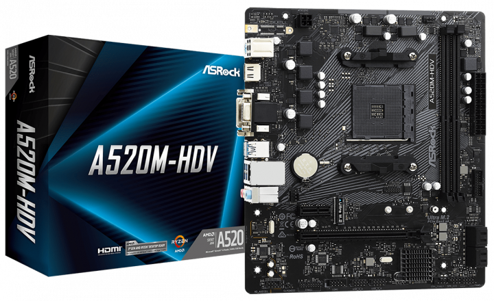 ASRock A520M-HDV mATX AM4 Socket
