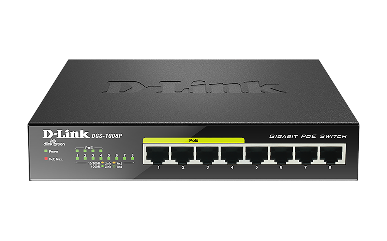 D-link DGS-1008P/E1A / Black