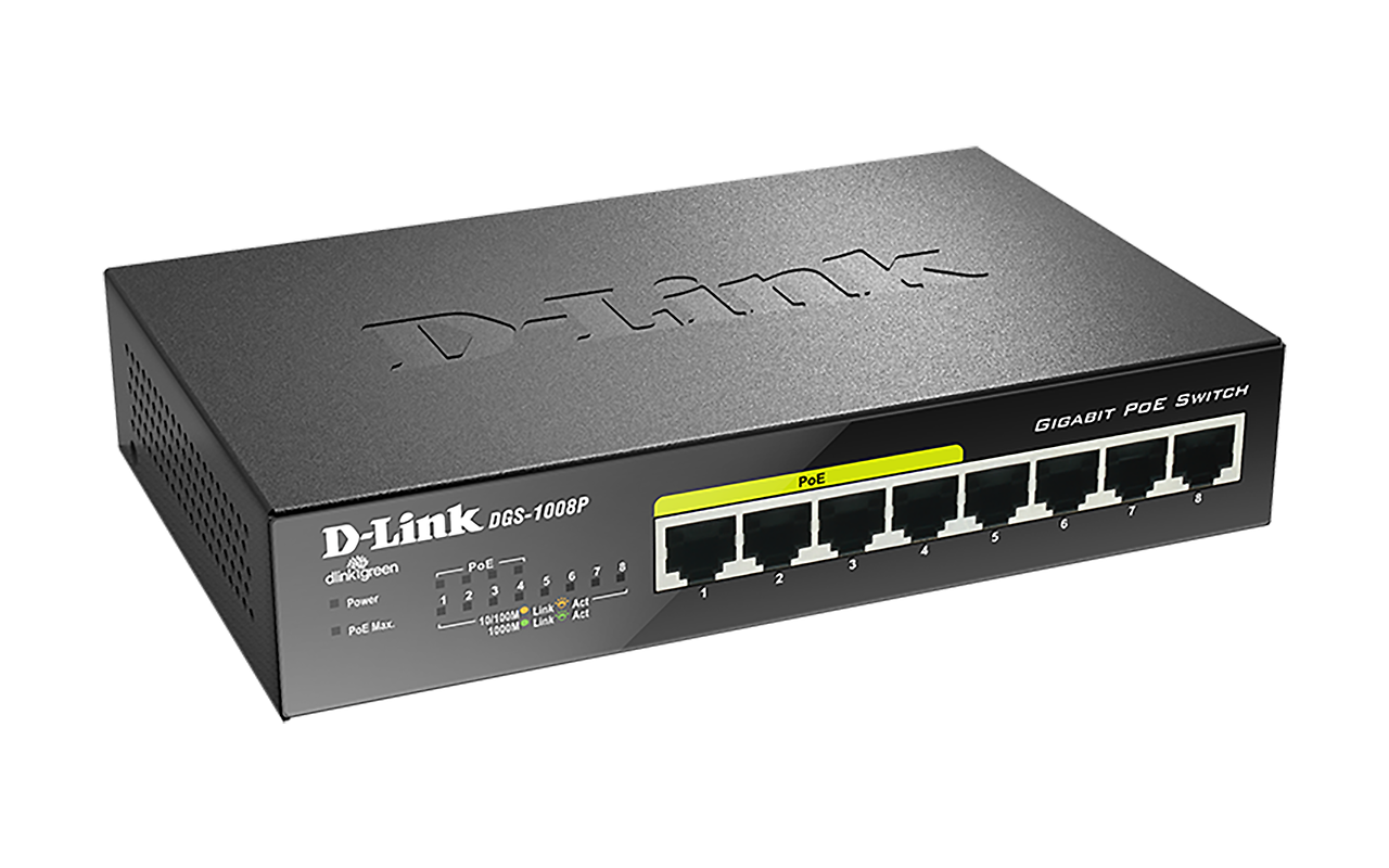 D-link DGS-1008P/E1A / Black