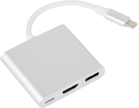 Cablexpert A-CM-HDMIF-02-SV Adapter 3-in-1 Silver