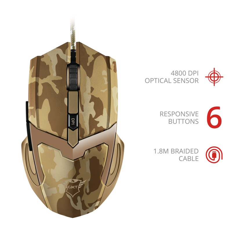 Trust Gaming GXT 101D GAV Mouse Brown