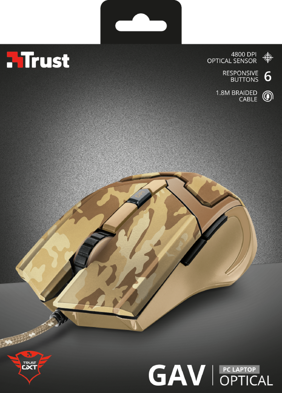 Trust Gaming GXT 101D GAV Mouse Brown