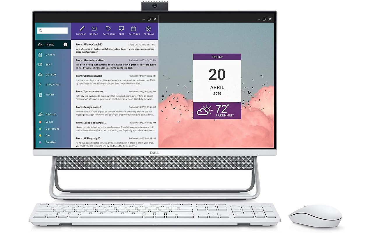 DELL Inspiron 5400 / 23.8" FullHD / Intel Core i7-1165G7/ 8GB DDR4 / 256GB NVMe + 1.0TB HDD / NVIDIA GeForce MX330 2GB GDDR5 / Windows 10 PRO / Silver