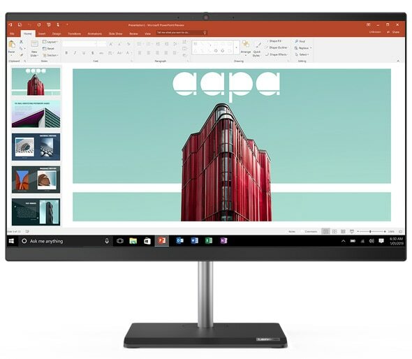 Lenovo V50a 24IMB / 23.8" FullHD Touch / Intel Core i5-10400T / 8GB DDR4 / 256GB NVMe / Windows 10 PRO / Black