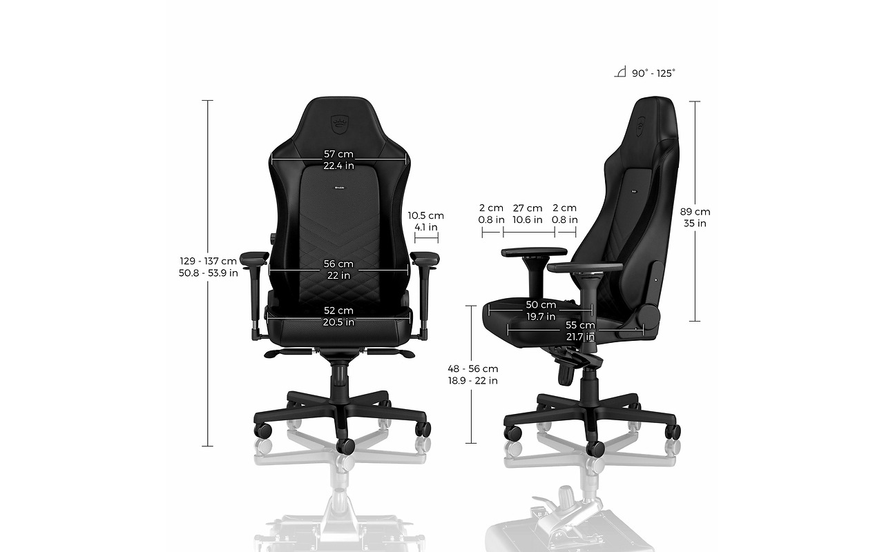 noblechairs Hero NBL-HRO-RL-BLA Black Leather