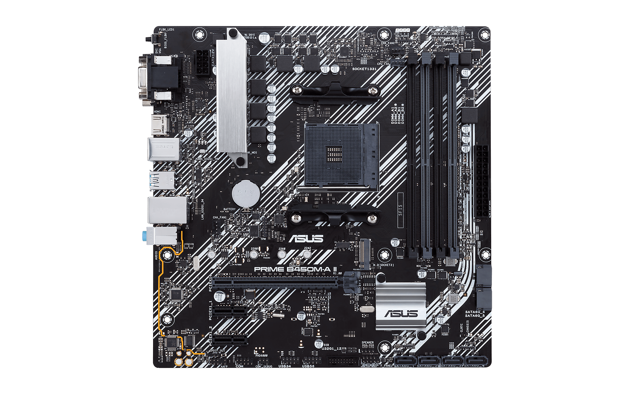 ASUS PRIME B450M-A II mATX Socket AM4 Dual 4xDDR4-4400